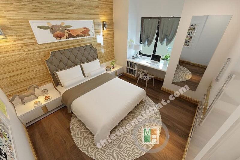 Mẫu giường bọc da sang trọng với thiết kế tân cổ điển đẹp để làm giường cho các căn hộ và nhà phố.